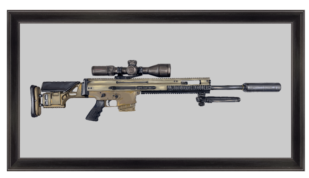 Socom Sniper Rifle Painting - Just The Piece
