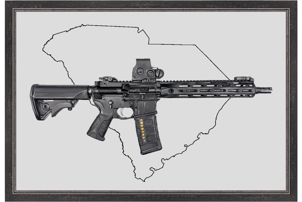 Defending Freedom - South Carolina - AR-15 State Painting (Minimal)