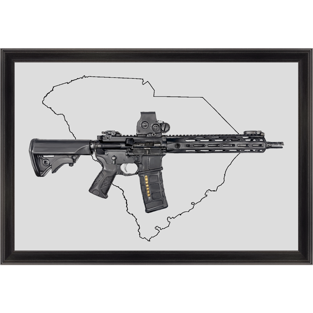Defending Freedom - South Carolina - AR-15 State Painting (Minimal)