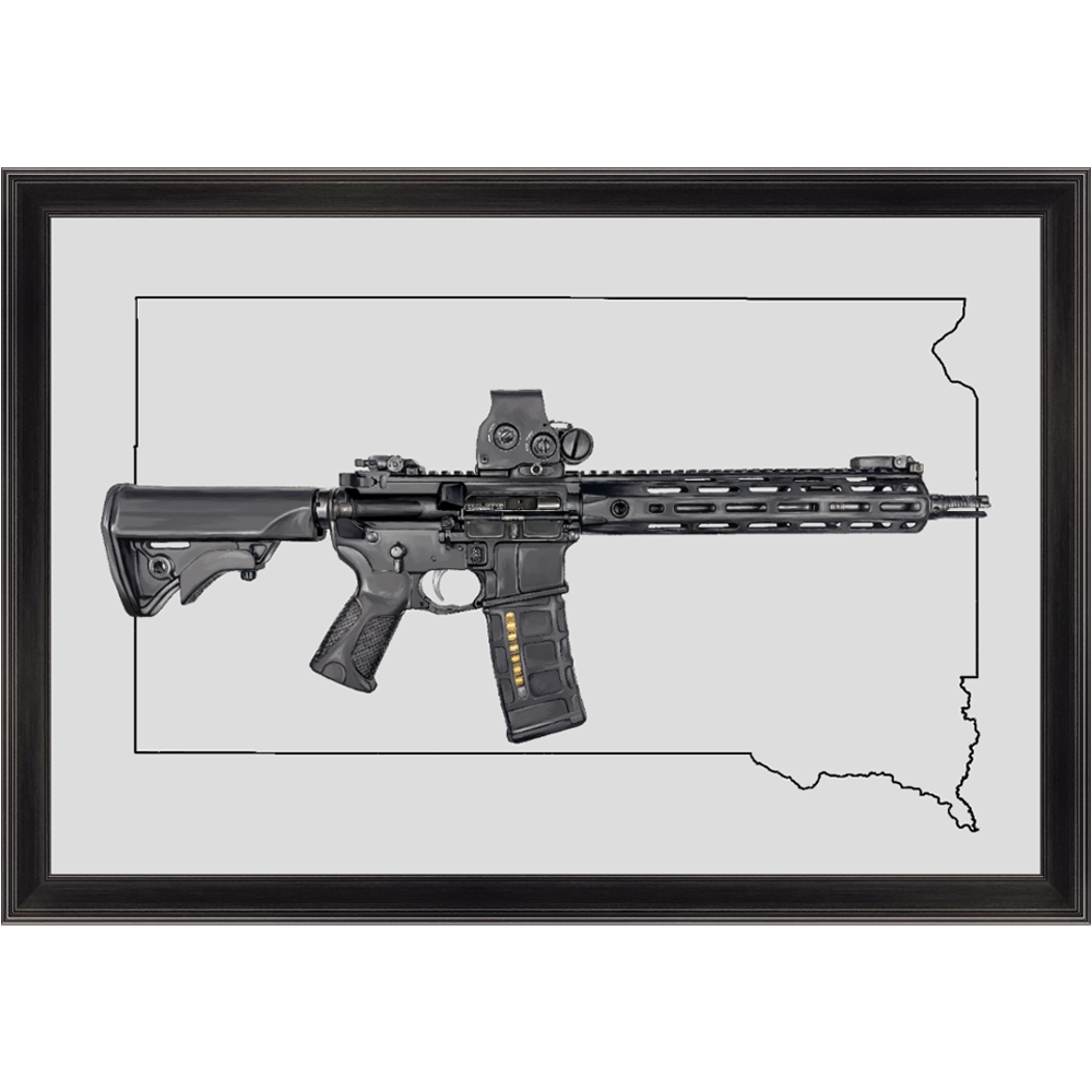 Defending Freedom - South Dakota - AR-15 State Painting (Minimal)