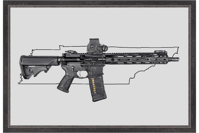 Defending Freedom - Tennessee - AR-15 State Painting (Minimal)