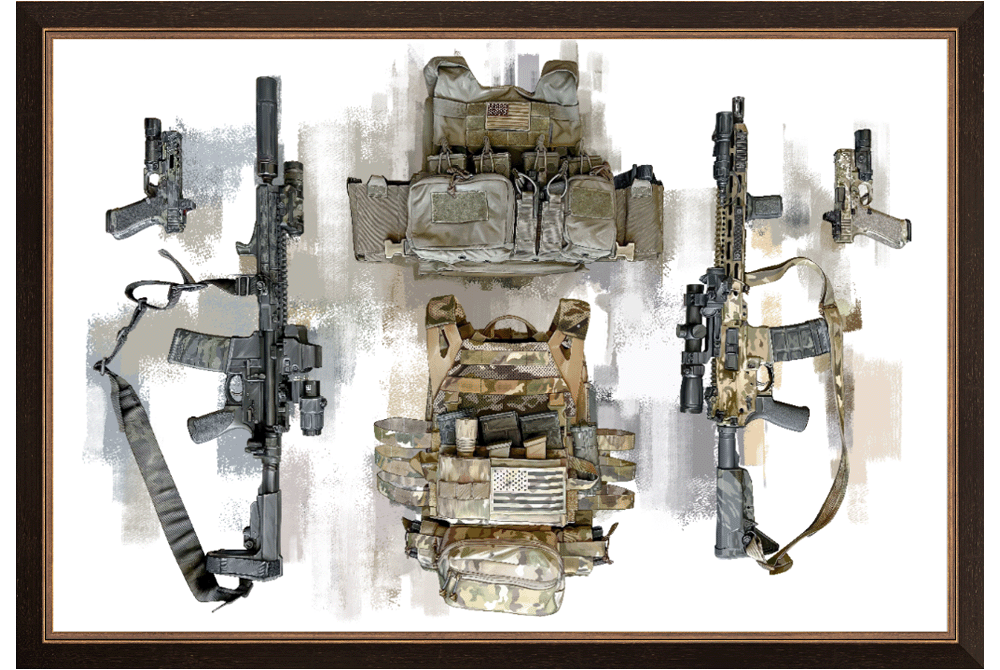 Stay Ready - Tactical Gear - AR15s and Pistols With Plate Carriers Painting