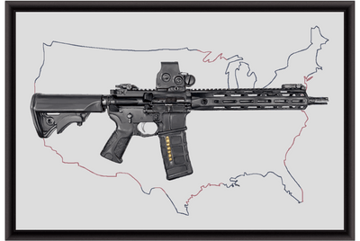 Defending Freedom - USA - AR-15 State Painting (Minimal)