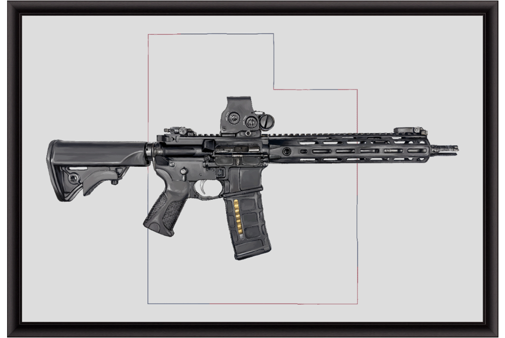 Defending Freedom - Utah - AR-15 State Painting (Minimal)
