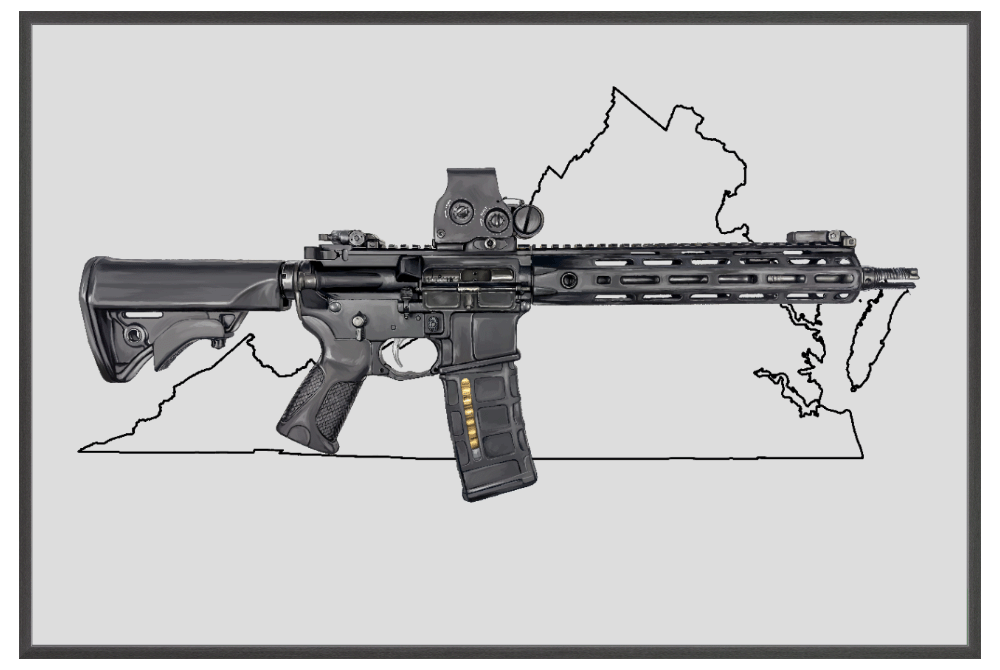Defending Freedom - Virginia - AR-15 State Painting (Minimal)
