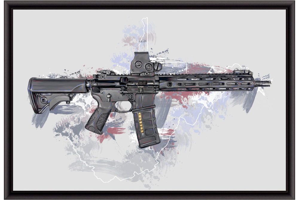 Defending Freedom - West Virginia - AR-15 State Painting