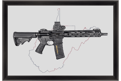 Defending Freedom - West Virginia - AR-15 State Painting (Minimal)