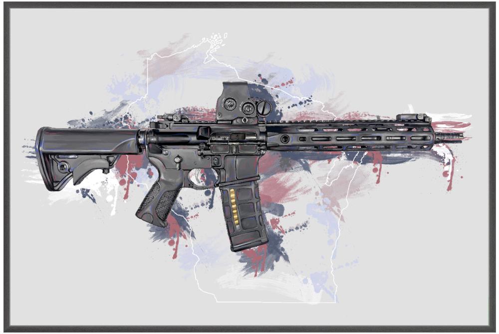 Defending Freedom - Wisconsin - AR-15 State Painting