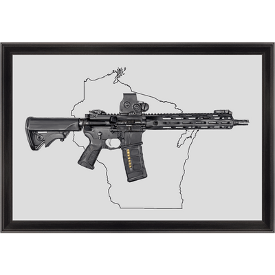 Defending Freedom - Wisconsin - AR-15 State Painting (Minimal)