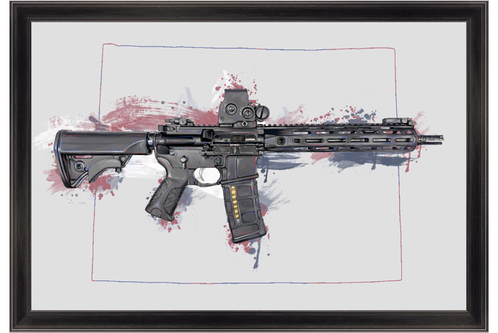 Defending Freedom - Wyoming - AR-15 State Painting